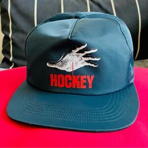 Fucking Awesome x Hockey skateboards 5 panel snap back hat.
